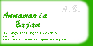 annamaria bajan business card