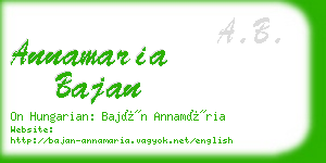 annamaria bajan business card